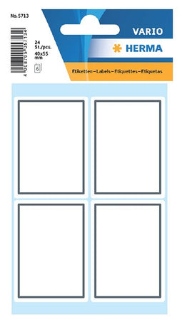 HERMA - Etiket herma 5713 40x55mm schrift grijs kader 24 stuks