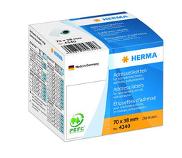 HERMA - Etiket herma adres 4340 70x38mm op rol wit 250 stuks