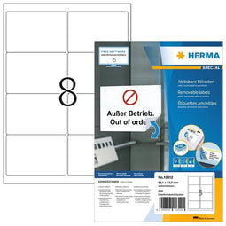 HERMA - Etiket herma 10312 99.1x67.7 verw wit 800 etiket
