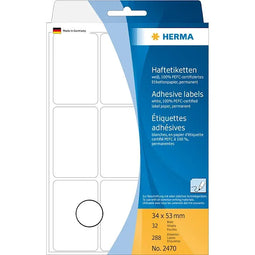 HERMA - Etiket herma 2470 34x53mm wit 288 stuks