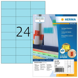 HERMA - Etiket herma 4408 70x37mm blauw 2400 etiketten