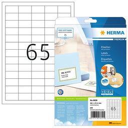 HERMA - Etiket herma 8629 38.1x21.2mm premium wit 650 stuks