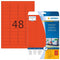 HERMA Etiketten rood 45.7x21.2 A4 960 st.