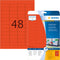 HERMA Etiketten rood 45.7x21.2 A4 960 st.