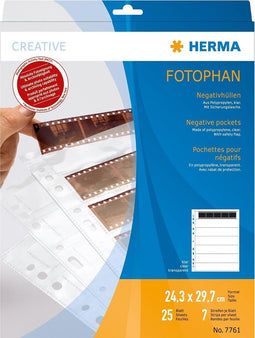 Herma Neg.-hoezen KB 5 strippen PP helder 25 vel 7761