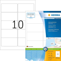 Herma prem. adresetik. 96X50,8 100 vel DIN A4 1000 stuks 4667