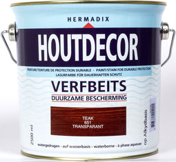 Hermadix Houtdecor Verfbeits Transparant -2,5 liter - 651 Teak