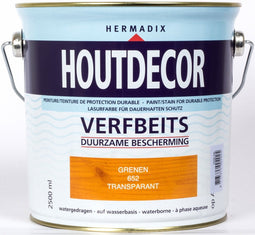 Hermadix Houtdecor Verfbeits Transparant - 2,5 liter - 652 Grenen