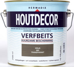 Hermadix Houtdecor Verfbeits Transparant - 2,5 liter - 660 Transparant Grijs