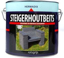 Hermadix Steigerhoutbeits - 2,5 liter - Rots Grijs