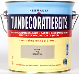 Hermadix Tuindecoratiebeits dekkend 716 Taupe - 2,5 l