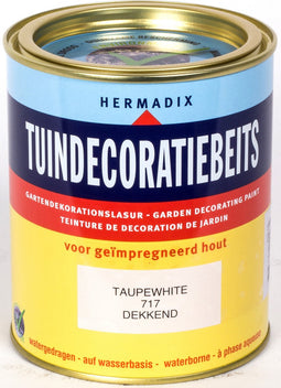 Hermadix Tuindecoratiebeits dekkend 717 Taupe White - 0,75 l