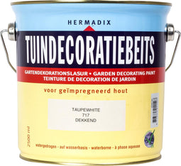 Hermadix Tuindecoratiebeits dekkend 717 Taupe White - 2,5 l