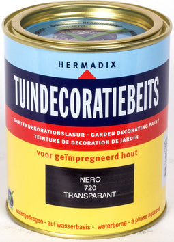 Hermadix Tuindecoratiebeits Transparant 720 Nero - 0.75 l