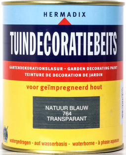 Hermadix Tuindecoratiebeits Transparant 764 Natuur Blauw - 0.75 l