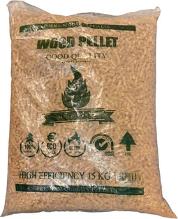 HERMANN PELLET MEISTER - Pellets Voor Pelletkachel - 450KG (30 zakken a 15KG) - Houtpellets - Pelletkorrels 8mm - Verwarming Houtpellets - Class A1 - Acacia Wood