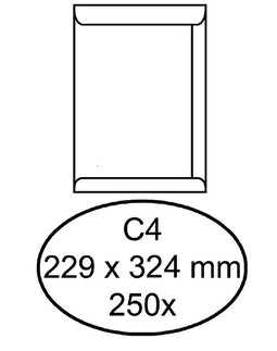 Hermes - Envelop hermes akte c4 229x324mm wit 250 stuks
