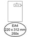 Hermes - Envelop hermes akte ea4 220x312mm venster 4x11 rechts zelfkl 250st
