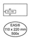 Hermes - Envelop EA5/6 110x220mm venster 3x10links zelfklevend 500 stuks