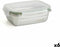 Hermetische Lunchtrommel Bidasoa Theo 17 x 13 x 6 cm 550 ml Zilverkleurig Metaal (6 Stuks)