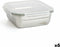 Hermetische Lunchtrommel Bidasoa Theo 18,3,5 x 18,3 x 6,8 cm Zilverkleurig 1,2 L Metaal