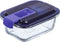 Hermetische Lunchtrommel Luminarc Easy Box Blauw Glas (380 ml) (6 Stuks)