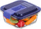 Hermetische Lunchtrommel Luminarc Easy Box Blauw Glas (380 ml) (6 Stuks)