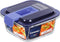 Hermetische Lunchtrommel Luminarc Easy Box Blauw Glas (380 ml) (6 Stuks)