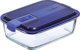 Hermetische Lunchtrommel Luminarc Easy Box Blauw Glas (6 Stuks) (1,22 L)