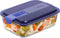 Hermetische Lunchtrommel Luminarc Easy Box Blauw Glas (6 Stuks) (1,22 L)
