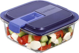 Hermetische Lunchtrommel Luminarc Easy Box Blauw Glas (760 ml) (6 Stuks)