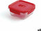 Hermetische Lunchtrommel Luminarc Pure Box 760 ml Rood Glas (6 Stuks)