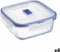 Hermetische Lunchtrommel Luminarc Pure Box Active 1,22 L Tweekleurig Glas (6 Stuks)