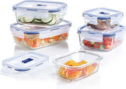 Hermetische Lunchtrommel Luminarc Pure Box Active 380 ml 12 x 9 cm Tweekleurig Glas (6 Stuks)