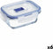 Hermetische Lunchtrommel Luminarc Pure Box Active 380 ml 12 x 9 cm Tweekleurig Glas (6 Stuks)