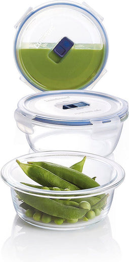 Hermetische Lunchtrommel Luminarc Pure Box Active 420 ml 12 x 5 cm Tweekleurig Glas (6 Stuks)