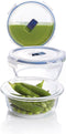 Hermetische Lunchtrommel Luminarc Pure Box Active 420 ml 12 x 5 cm Tweekleurig Glas (6 Stuks)