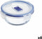 Hermetische Lunchtrommel Luminarc Pure Box Active 420 ml 12 x 5 cm Tweekleurig Glas (6 Stuks)