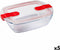 Hermetische Lunchtrommel Pyrex Cook&heat 1,1 L 24 x 15,5 x 7 cm Transparant Glas (5 Stuks)
