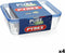 Hermetische Lunchtrommel Pyrex Pure Glass Transparant Glas (2,6 L) (4 Stuks)
