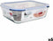 Hermetische Lunchtrommel Quttin Rechthoekig 2,6 L (6 Stuks)