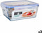 Hermetische Lunchtrommel Quttin Rechthoekig 3,5 L (3 Stuks)