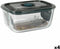 Hermetische Lunchtrommel Santa Clara Grijs 500 ml Rechthoekig (4 Stuks)