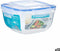 Hermetische Lunchtrommel Vierkant Transparant Plastic 2,4 L 20 x 11 x 20 cm (12 Stuks)