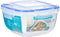 Hermetische Lunchtrommel Vierkant Transparant Plastic 2,4 L 20 x 11 x 20 cm (12 Stuks)