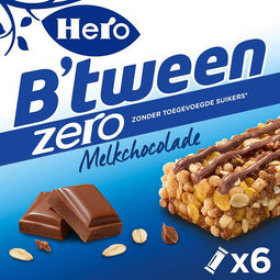Hero - Tussendoortje hero b'tween melkchocolade zero | 10 stuks