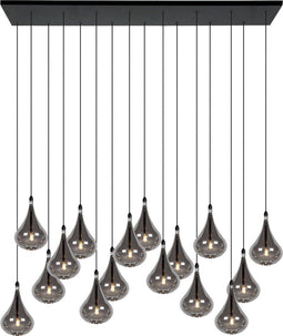 Lucide TEARS - Hanglamp - LED Dimbaar G4 16x1,5W 3000K - Zwart