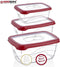 Herzberg 3 Stuks Extra Diepe Bio Saver Box Set Rood