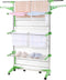 Herzberg 3-Tier Clothes Laundry Drying Rack Green