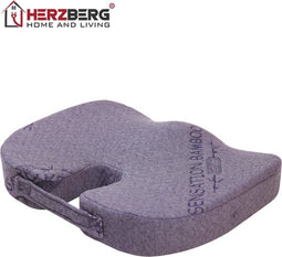 Herzberg Bamboe Zitkussen - Traagschuim - Helpt Rugklachten Te Voorkomen